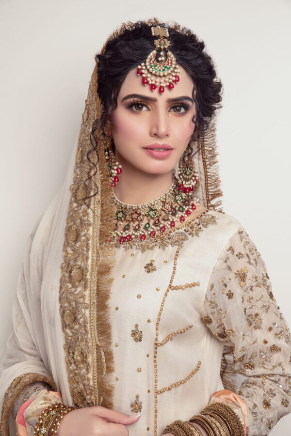 White Gharara Set